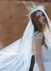 Elegante bruidssluier met snijrand kathedraal lengte een tier tule wit / ivoor hotselling bruiloft sluiers # V0010