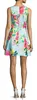Robe trapèze à imprimé floral pour femmes, col rond, robes décontractées, 030312