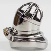 male chastity stainless steel Anti off version short paragraph ball stretcher sex ring for men male chastity device chastity