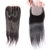 Cheap Silk Base Closure Straight Brazilian Human Hair Closure 4x4 Silk Top Lace Closures With Baby Hair 3 Middle