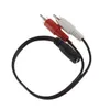 Useful Shielded 3.5mm F 1/8 Stereo Female Mini Jack to 2 Male RCA 2RCA Adapter M Stereo Audio Y Adapter AV Cable