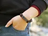 Fashion Brown Leather Rope Braided Handmade LOVE Charm Bracelets Jewerly Punk Bangle For Women Men Unisex