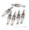 Navio gratuito 100pcs Antique Silva Human Skeleton Charms pendente para descobertas de jóias 39x10mm