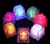 Atacado- 12 pçs / lote de cor levou luz noite cubo de gelo de gelo brilhando cubo de gelo, gelo iluminado LED para decoração de casamento