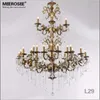 Luxurious Gold Large Crystal Chandelier Lamp Crystal Pendant Indoor Lustre Light Fixture 3 tiers 29 Arms Hotel Lamp MD3034 D1200mm H1450mm