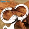 Stainless Steel Keychain Key Ring High Strength Carabiner Clip Hook Spring Snap Quick Release Bottle Opener Buckles Outdoor Climbing