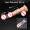 Male delay ejaculation sex products cock enlargement silicone realistic penis sleeve