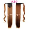 Clip Hair Ponytails Syntetiska dragningar Ponny Tails Straight Hair Pieces 24inch 120g Hårförlängningar Kvinnor Mode