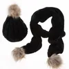Wholesale-New到着女性冬の帽子スカーフセットニット帽子ファッション女性暖かい帽子カジュアルキャップ韓国風の冬スカーフセット