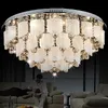 Lampadario di cristallo moderno Luci Lampada di cristallo a LED K9 Cristal Lampadario a sospensione in vetro Decorazione domestica moderna Telecomando 110V 220V