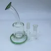 Groene en Transparante Dikke Kleine Glazen Bongs Pocket Glas Waterleidingen Recycler Olierouts Bong Roken Pijp Hookahs Lage Prijs