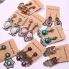 Vintage bohemien etnische stijl lange kwasten oorbellen voor vrouwen dames dangle kroonluchter oorbellen mode-sieraden willekeurige gemengde stijlen