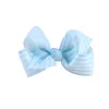 20шт Boutique 10colors 3 дюйма тканая полоса ленты лук аксессуары для волос BOWKNOT с аллигатора зажим для волос Bobbles связей HC032