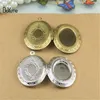 BoYuTe 10Pcs 6 Colors 22*29MM Locket Pendant Oval 13*18MM Cabochon Base Tray Floating Locket Necklaces Vintage Jewelry Accessories