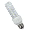 عالية الطاقة ac 85-265 فولت 9 واط e27 2835 smd u شكل الصمام لمبة الذرة الأضواء بقيادة مصباح ضوء السقف شحن مجاني