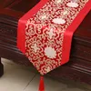 Happy Flower Silk Brocade Table Runner Luxury Patchwork Rectangle Coffee Table Cloth High Quality Dining Table Pads Placemat 200x33 cm