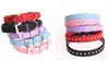 2016 Row Rhinestone Dog Collar Diamante Pet Collars Pu Leather XS S M WJIA012