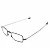 Мини-дизайн, чтение очки мужчины женщины складные маленькие очки кадр черные металлические очки с коробкой бесплатная доставка