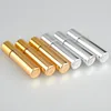 Groothandel dikke 5 ml goud zilver glazen roll op flessen voor essentiële oliën parfum fles lege cosmetische containers met metalen roller bal