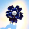 Vintage Flower Pearl Brooch Pin Silver-plated Alloy Broach for bridal wedding costume party dress Pin gift 2016 New Hot Fashion casual