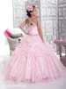 Pink Sparkly Girl's Pageant Dress Princess Ball Gown Rhinestone Party Cupcake Prom Dress For Young Short Girl Pretty Dress For Little Kid