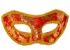 20st Half Face Mask Halloween Masquerade Mask Male Venice Italy Flathead Lace Bright Cloth Masks247n