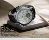 Luxury Jaragar Rose Golden Multifunktionell Tourbillon Automatisk mekanisk Man Armbandsur Leather Watch Datum 24h Automatiska Klockor