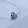 Loose beads 100% 925 Sterling Silver Pave Pear Charm Beads with Light Green Crystal Women DIY Jewelry Fits Pandora Charms Bracelet