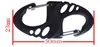 Wholesale Price Travel Kits 5PCS/set Climbing Hook S Type Carabiner Dual Buckle Keychain Mini Black H1E1