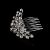 Bästa Deal Luxury Crystal Bride Headdress Bröllopsklänning Tillbehör Bröllop Hår Smycken Vrystal Flower Hair Comb Partihandel Pris DHF803