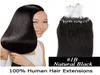 Micro-Loop-Haarverlängerungen, menschliches Remy-Haar, 18, 20, 22, 24, brasilianisches reines Haar, glatt, 50 g, Menge 0, 5 g, Strang, 13 Farben
