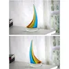 Sailing Ship Lucky Personalized Carved Gss Decoration Crafts Ornaments with 2 Colors for Christmas Gift283R8161773