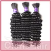 Top Deep Wave Braiding Human Hair Bulk For Micro Braid No Weft Cheap Unprocessed Deep Curly Peruvian Hair Weave Bundles In Bulk 3p1529996