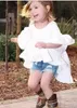 Set di vestiti per ragazze della moda 2016 Girl White Tuxedo Dresscowboy Shorts 2 pezzi abiti per bambini abiti da bambina abito da bambino 27t 6setsl5804065