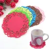 2 pcs Lindo Silicone Lace Flower Cup Coaster Pad Almofada Antiderrapante Placemat # R571