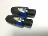 10PCs Blue Speakon 4 Pin Male Plug Compatible Audio Cable Adapter Connector