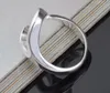 2017 heißer verkauf bester preis überzug 925 Sterling Silber Übertreibung 17mm liebe herz Öffnung ring charms mode schmuck 10 teile/los