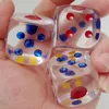 29mm 6 Zijdige Crystal Dices Transparant Clear Dobbelstenen Kids Party Games Kinderen Educatief Speelgoed Drinken Spel Goede Prijs Hoge kwaliteit # N25