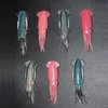 15pcs 8cm Soft Plastic Squid Fishing Lures For Jigs Mixed Color Big Game Fishing Luminous Squid Skirts Artificial Jigging Bait
