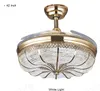 36/42 pouces or moderne LED ventilateurs de plafond rétractables avec lumières salon décoration de la maison pliant ventilateur de plafond lampe 110/220 volts LLFA