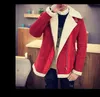 FallShearling Winter Coat Faux Fur Suede Jacket Sid Zip Lamb Wool Mens Sheepskin Coat9413884