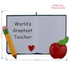 Vtop World's Greatest Teacher Book Personlig Polyresin Christmas Ornaments som för semestergåvor Heminredning Bil Ornament Partihandel