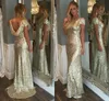 champagne gold long bridesmaid dress sequined