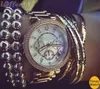 20% rabatt på topp 10 m Brand Diamond Japan Movement Quartz Wrist Gold Rostfritt stål Relojes Business Fashion Men Kvinnor Toppkvalitet WRI214E