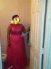 Nijeryalı Pullu Gelinlik Modelleri Fuschia Tül Uzun Balo Düğün Konuk Elbiseler Gerçek Görüntü Afrika bellanaija gelinlik Özel