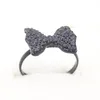 Anello per le donne Moda vintage carino strass nero farfalla arco anelli gioielli accessori di vendita caldi per le donne anello arco all'ingrosso