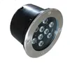 Cena hurtowa 9 * 1W LED Lightground Lights Ciepłe zimne białe AC85-265V LED Oświetlenie ogrodowe IP68 Wpuszczane światło LED Light