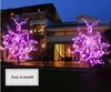 LED Konstgjord Cherry Blossom Tree Light Christmas String Light 1152PCS LED Lampor 2m / 6.5ft Höjd 110 / 220Vac Regnsäker Utomhus Trädgård Myy