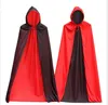 Czarna śmierć Cloak Halloween Kostiumy Boże Narodzenie Cosplay Theatre Prop Red Vampire Hoody Cloak Devil Mantle Dorosłych Z Kapturem Przylądek