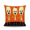 Halloween cadeau taie d'oreiller lin carré taies d'oreiller Hallowmas décor à la maison taie d'oreiller fête taies d'oreiller dessin animé housse de coussin